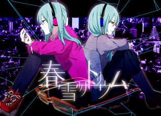 Картинка аниме vocaloid фон взгляд девушки