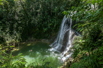 Картинка природа водопады водопад река лес