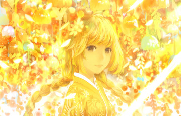 Картинка аниме unknown +другое фон взгляд девушка