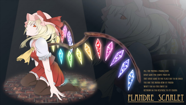 Обои картинки фото аниме, touhou, фон, взгляд, девушка