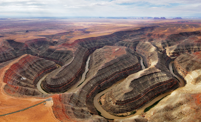 Обои картинки фото сан хуан,  юта,  сша, природа, горы, каньон, изгибы, река, скалы