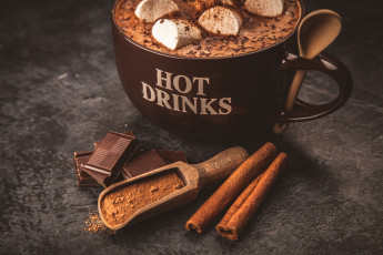 Картинка еда кофе +кофейные+зёрна какао корица шоколад напиток