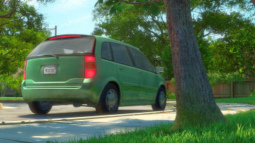 Картинка рисованное авто мото дерево машина