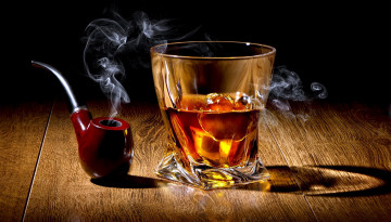 Картинка еда напитки дым лед трубка виски