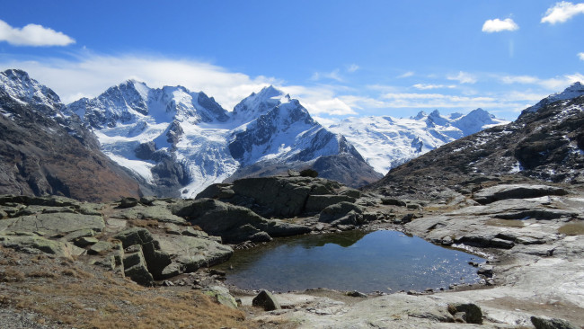 Обои картинки фото природа, горы, облака