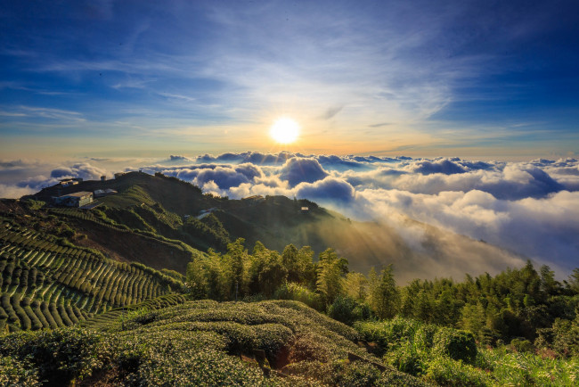 Обои картинки фото природа, восходы, закаты, простор