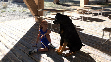 Картинка 3д+графика люди+и+животные+ people+and+animals девушка взгляд фон