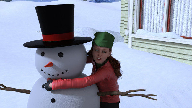 Обои картинки фото 3д графика, люди , people, девушка, взгляд, фон