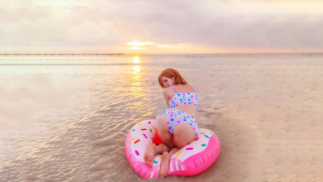 Картинка девушки -+рыжеволосые+и+разноцветные красивая девушка