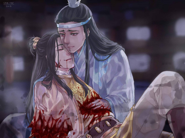 Обои картинки фото аниме, mo dao zu shi, печаль, рана