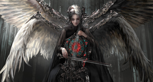 Обои картинки фото фэнтези, ангелы, девушка