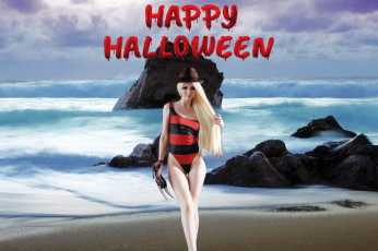 Картинка девушки -+креатив +косплей блондинка шляпа надпись косплей когти