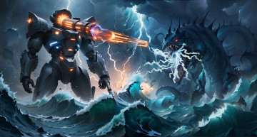 Картинка фэнтези роботы +киборги +механизмы нейросети графика нейроарт ai art нейронные сети рисунки нейро искусство