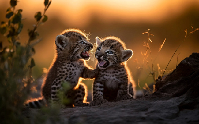 Обои картинки фото разное, компьютерный дизайн, котята, трава