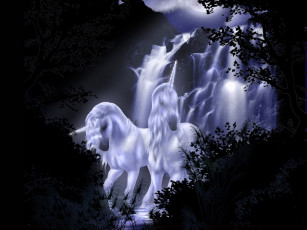 Картинка фэнтези единороги