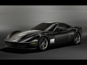 обоя 2009, c3r, retro, corvette, stingray, design, автомобили, 3д