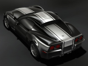 обоя 2009, c3r, retro, corvette, stingray, design, автомобили, 3д
