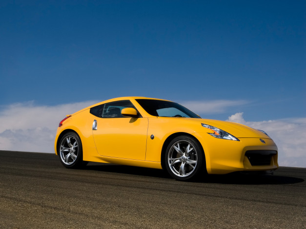 Обои картинки фото 2009, nissan, 370z, автомобили, datsun