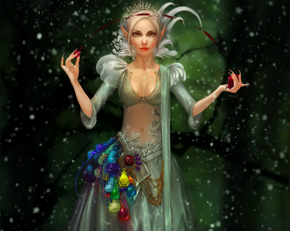 Обои картинки фото фэнтези, феи, эльфийка