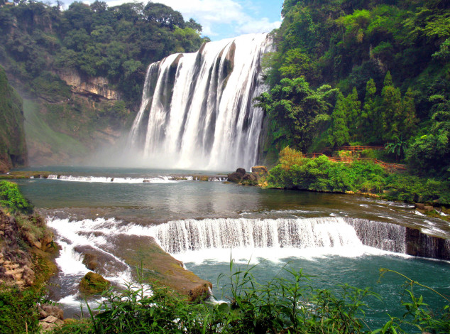 Обои картинки фото природа, водопады, река