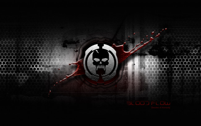 Обои картинки фото 3д, графика, horror, ужас, череп, кровь