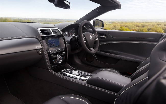 Обои картинки фото jaguar, xkr, convertible, 2012, автомобили, спидометры, торпедо