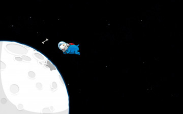 Картинка космический пес рисованные животные собаки космонавт планета космос скафандр собака кость