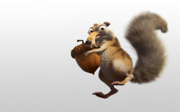 обоя ледниковый, период, мультфильмы, ice, age, орех, scrat, белка