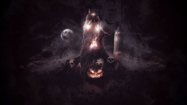 Обои картинки фото праздничные, хэллоуин, чарепа, тыква