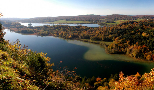 Обои картинки фото франция, ла, шо, дю, домбьеф, природа, реки, озера, река