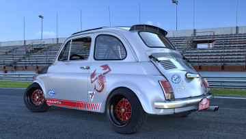 Картинка автомобили 3д abarth 595 iat 1968