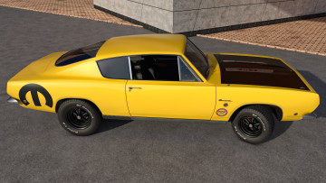 обоя автомобили, 3д, plymouth, barracuda, 1968