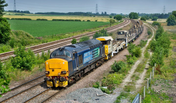 Картинка техника поезда грузовой состав локомотив железная дорога рельсы вагоны