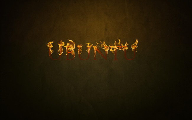 Обои картинки фото компьютеры, ubuntu, linux, фон, огонь