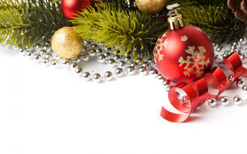 Картинка праздничные шары merry christmas рождество новый год ветка