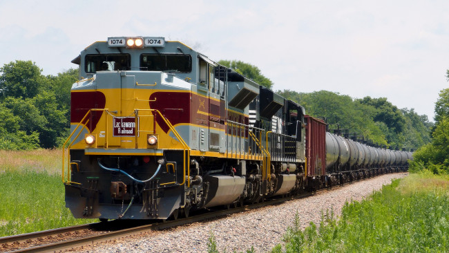 Обои картинки фото техника, поезда, состав, локомотив, дорога, железная