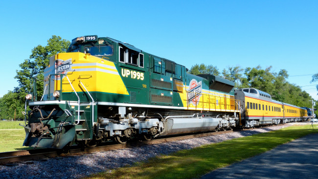 Обои картинки фото техника, поезда, состав, локомотив, дорога, железная