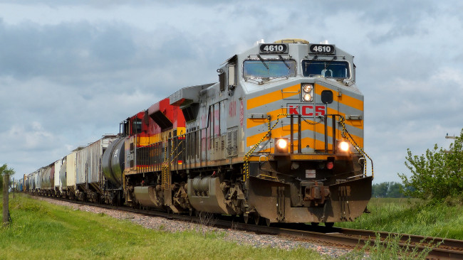 Обои картинки фото техника, поезда, состав, локомотив, дорога, железная