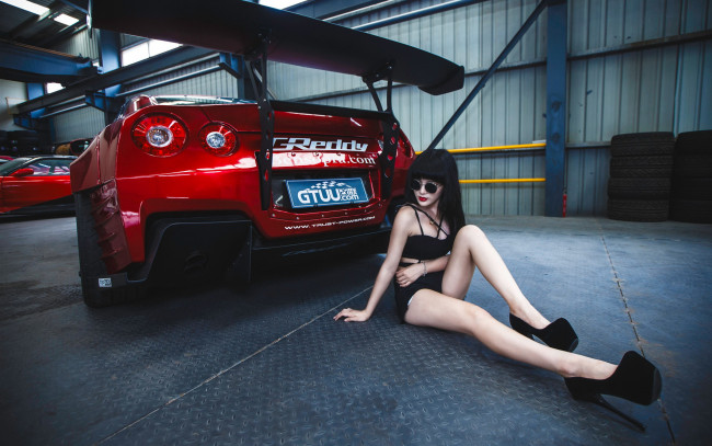 Обои картинки фото автомобили, -авто с девушками, девушка, взгляд, автомобиль, очки