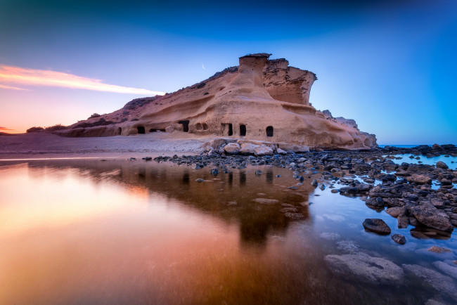 Обои картинки фото природа, побережье, вода, скала, пещеры