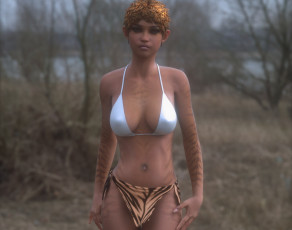 Картинка 3д+графика люди+ people фон взгляд девушка