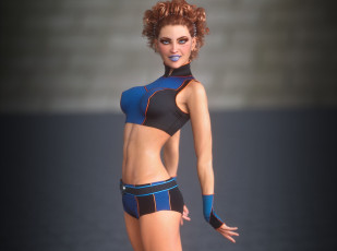 Картинка 3д+графика люди+ people девушка фон взгляд