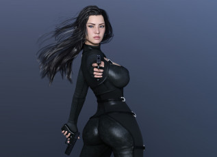 Картинка 3д+графика люди+ people фон взгляд девушка