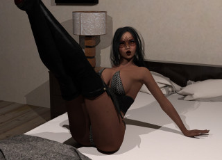 Картинка 3д+графика люди+ people взгляд интерьер фон девушка