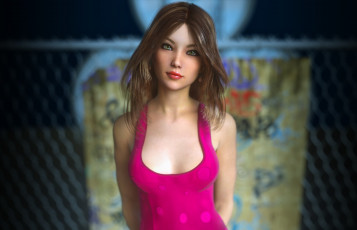 Картинка 3д+графика люди+ people взгляд девушка фон