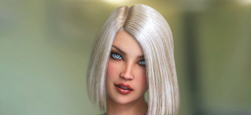 Картинка 3д+графика портрет+ portraits фон взгляд девушка