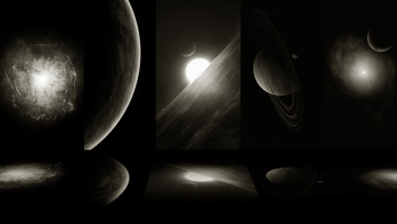 Картинка космос арт галактика вселенная планеты