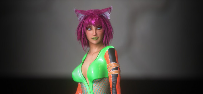 Обои картинки фото 3д графика, люди , people, фон, взгляд, девушка