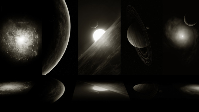 Обои картинки фото космос, арт, галактика, вселенная, планеты