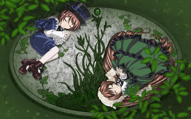 Обои картинки фото аниме, rozen maiden, suiseiseki, souseiseki, rozen, maiden, девочки, арт